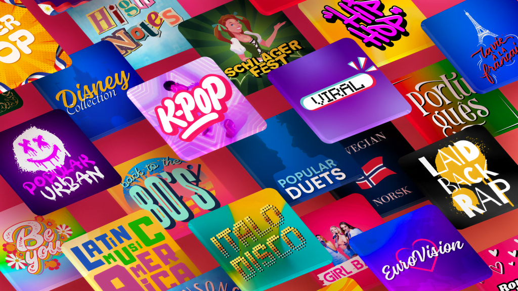 Playlist banners representing an extensive SUNVIG Studios karaoke music production